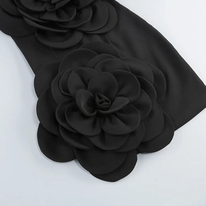 Vestido floral sem alças justo - Flore