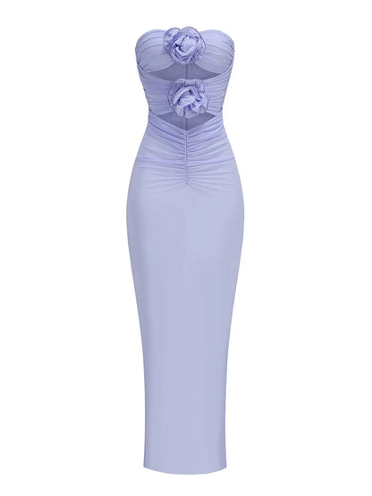 Vestido longo recortes - Durian