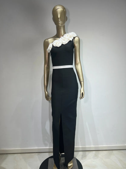 Vestido floral um ombro - Felicia