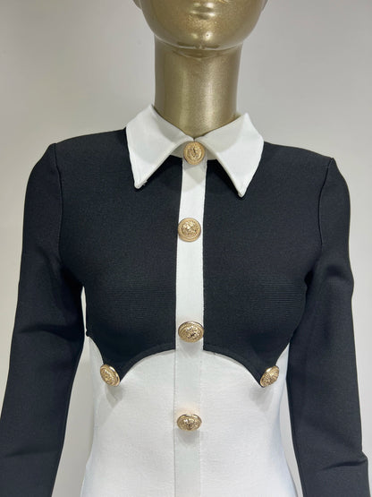 Vestido botões manga comprida - Aslam