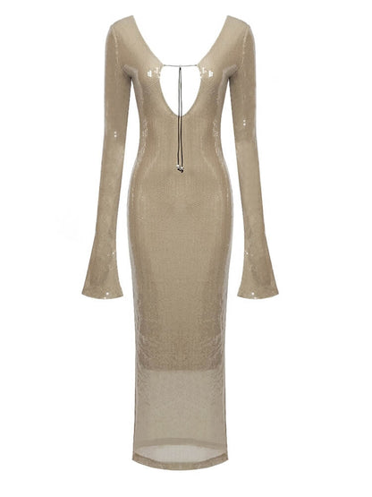 Vestido com decote profundo - Cherie
