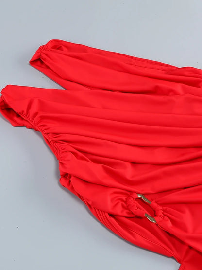 Vestido um ombro só assimétrico - Duda