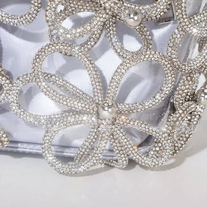 Bolsa transparente flor diamante - Cassia