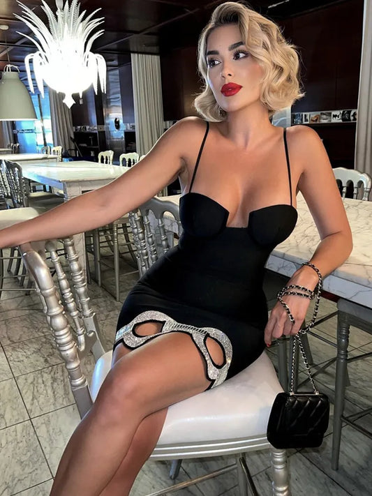 Vestido bandagem justo - Dubai