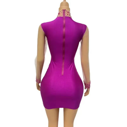 Vestido transparência em pedraria - Ryacinth