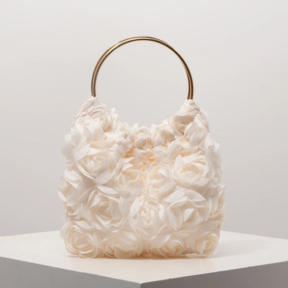 Bolsa luxuosa flor de rosa - Alana