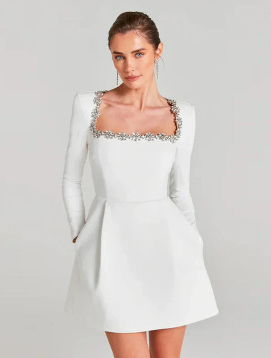 Vestido de manga apliques - Akata