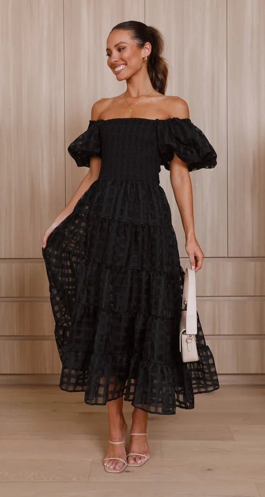 Vestido ombro casinha de abelha - Lana