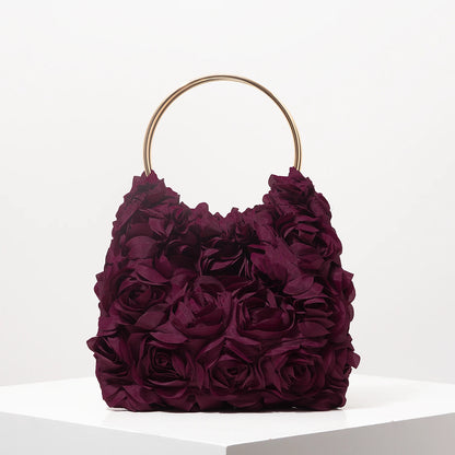 Bolsa luxuosa flor de rosa - Alana