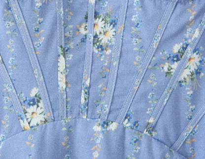 Vestido corset floral de alças - Tilia