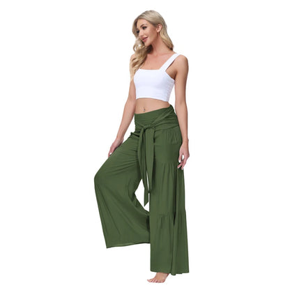 Calça larga casual flare - Alana