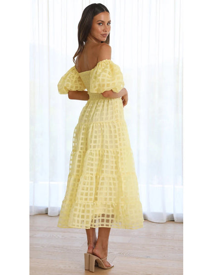 Vestido ombro casinha de abelha - Lana