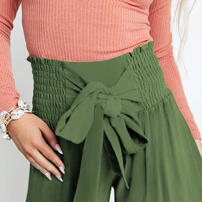 Calça larga casual flare - Alana