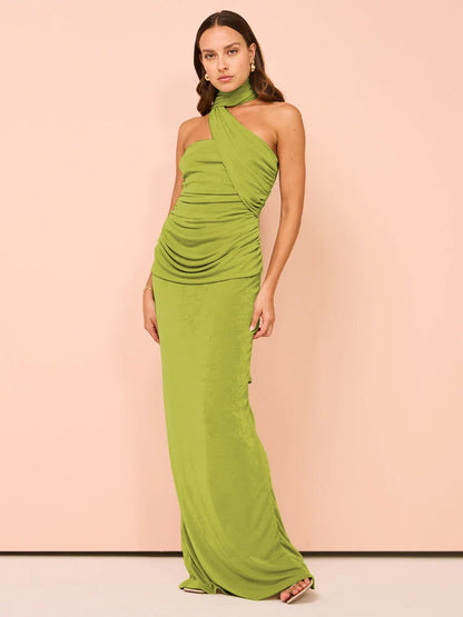 Vestido longo com enxarpe - Sharma