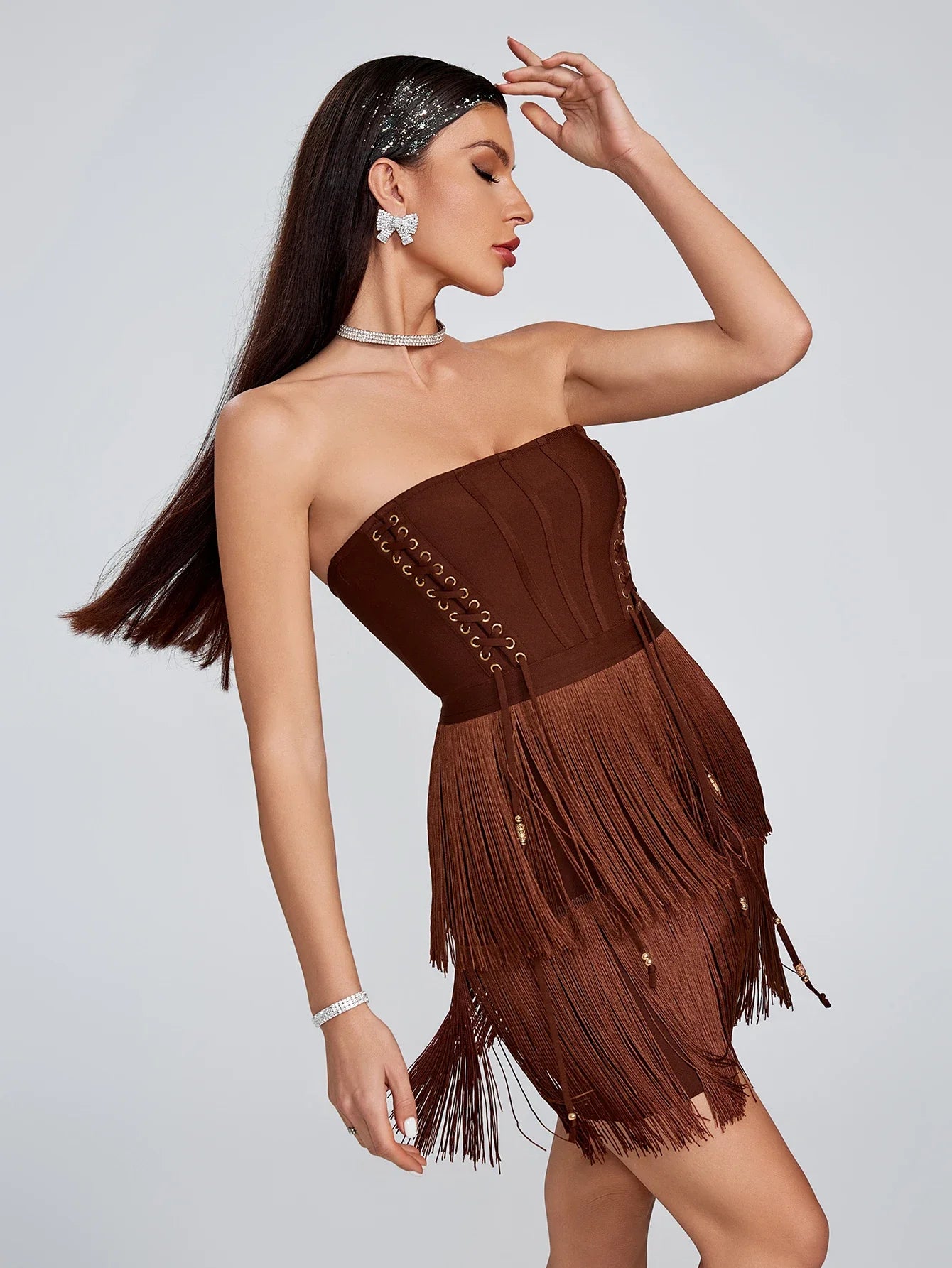 Vestido com franjas - Laine