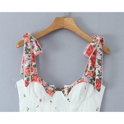 Vestido com amarração floral - Nivea