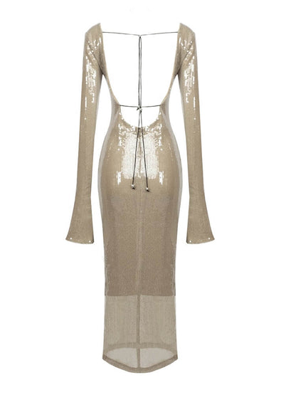 Vestido com decote profundo - Cherie