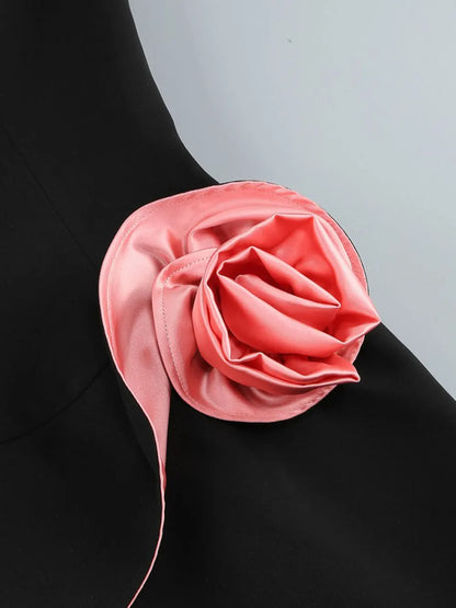 Vestido sem alças flor 3D - Zeina