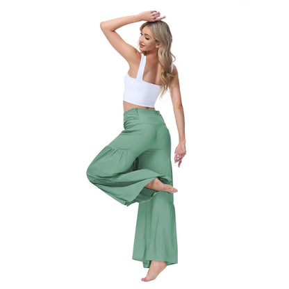 Calça larga casual flare - Alana