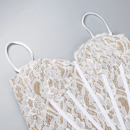 Vestido renda com babados - Helena