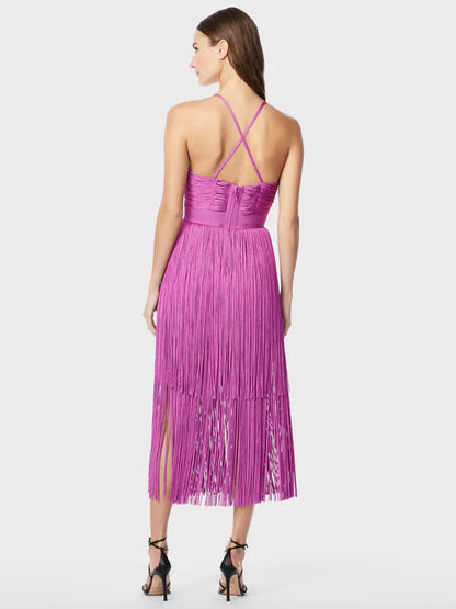 Vestido franjas e alças finas - Sansa