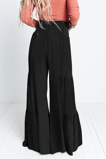 Calça larga casual flare - Alana