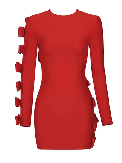 Vestido com laço vazado - Adrien