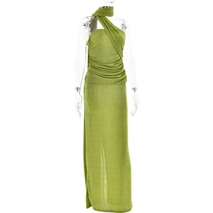 Vestido longo com enxarpe - Sharma