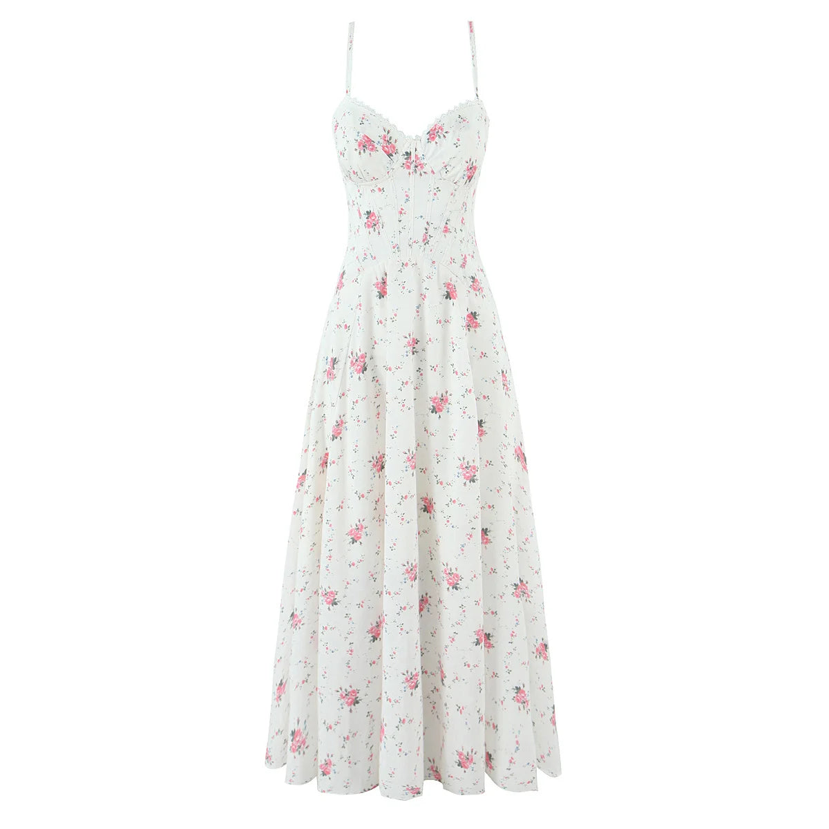 Vestido corset floral de alças - Tilia