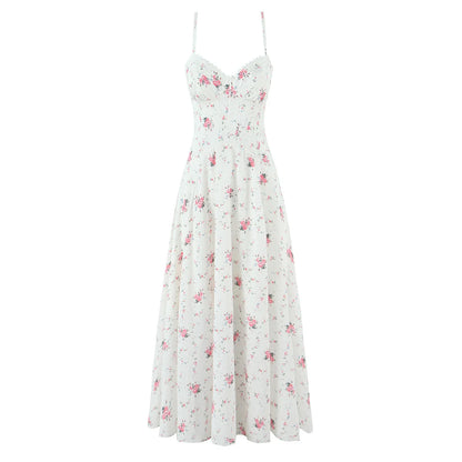 Vestido corset floral de alças - Tilia