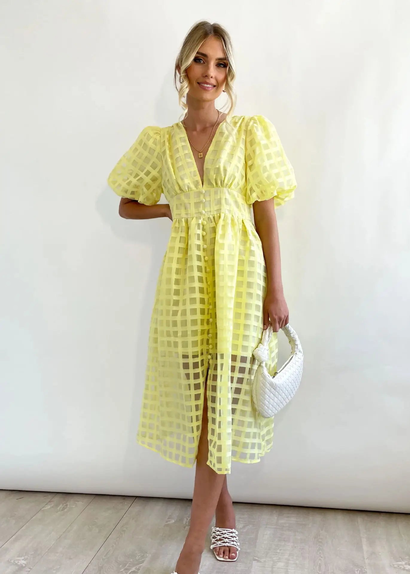 Vestido manga lanterna - Betty
