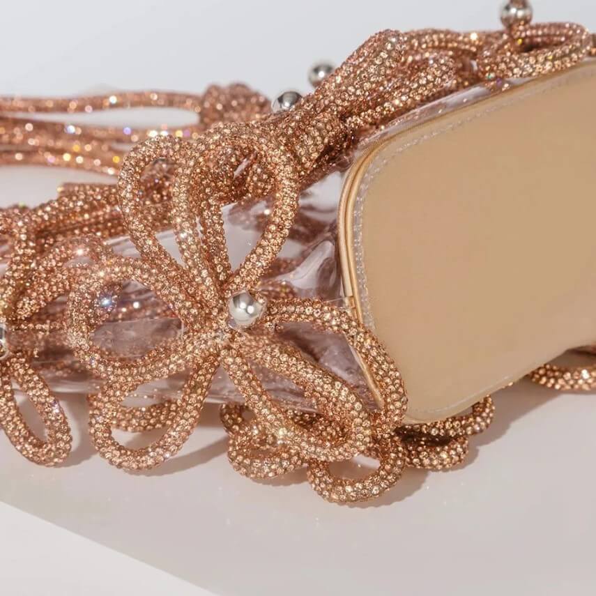 Bolsa transparente flor diamante - Cassia