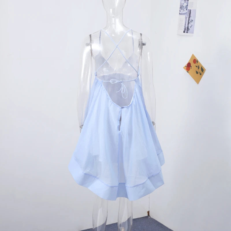 Vestido bufante sem costas - Cinthia