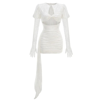Vestido drapeado de manga - Elisan