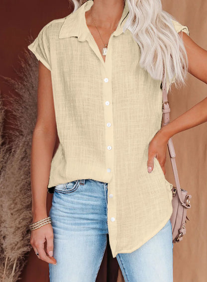 Camisa manga curta de botão - Glicia