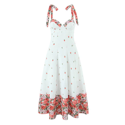 Vestido com amarração floral - Nivea