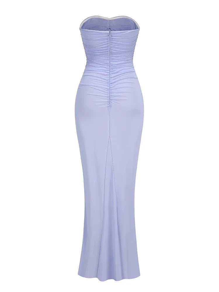Vestido longo recortes - Durian