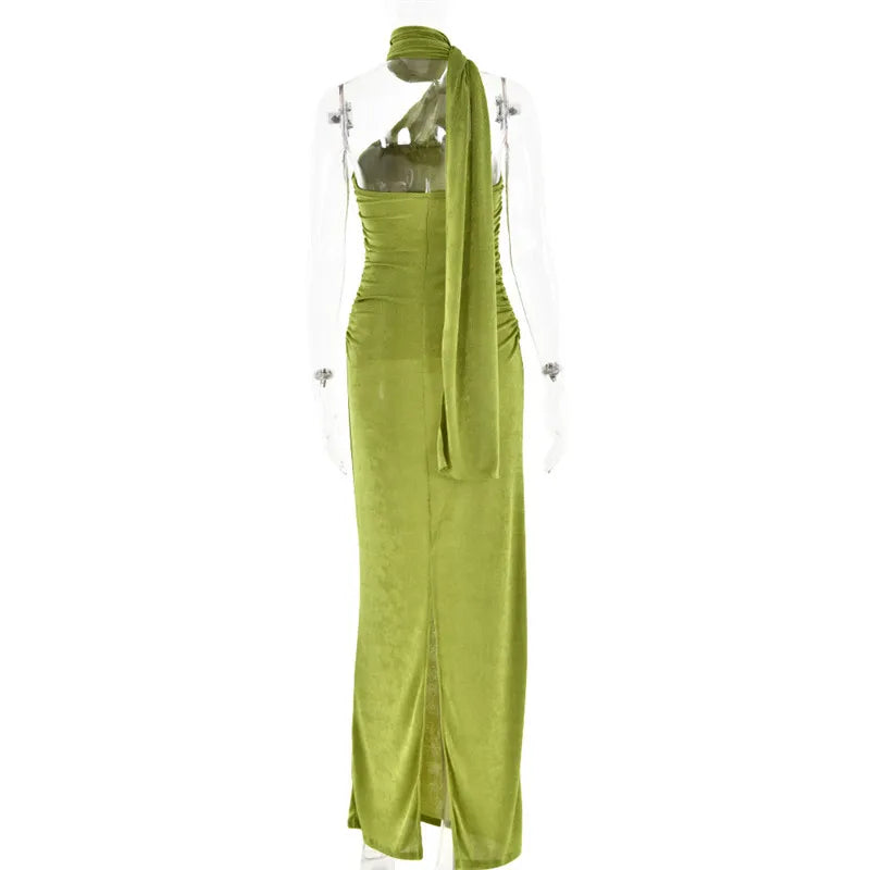 Vestido longo com enxarpe - Sharma
