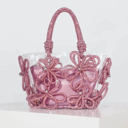 Bolsa transparente flor diamante - Cassia