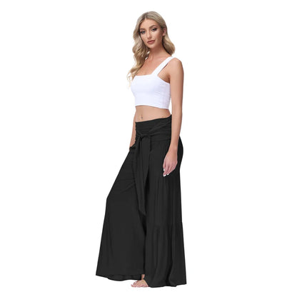 Calça larga casual flare - Alana