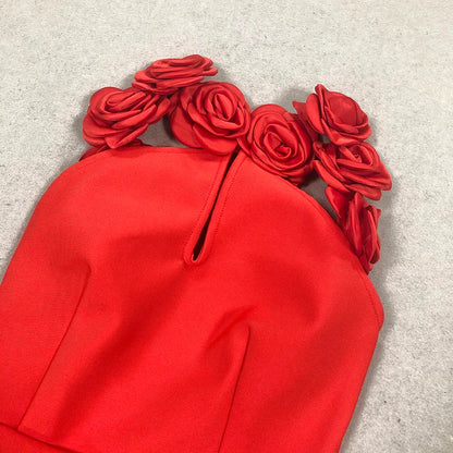Vestido fenda alta floral - Renata