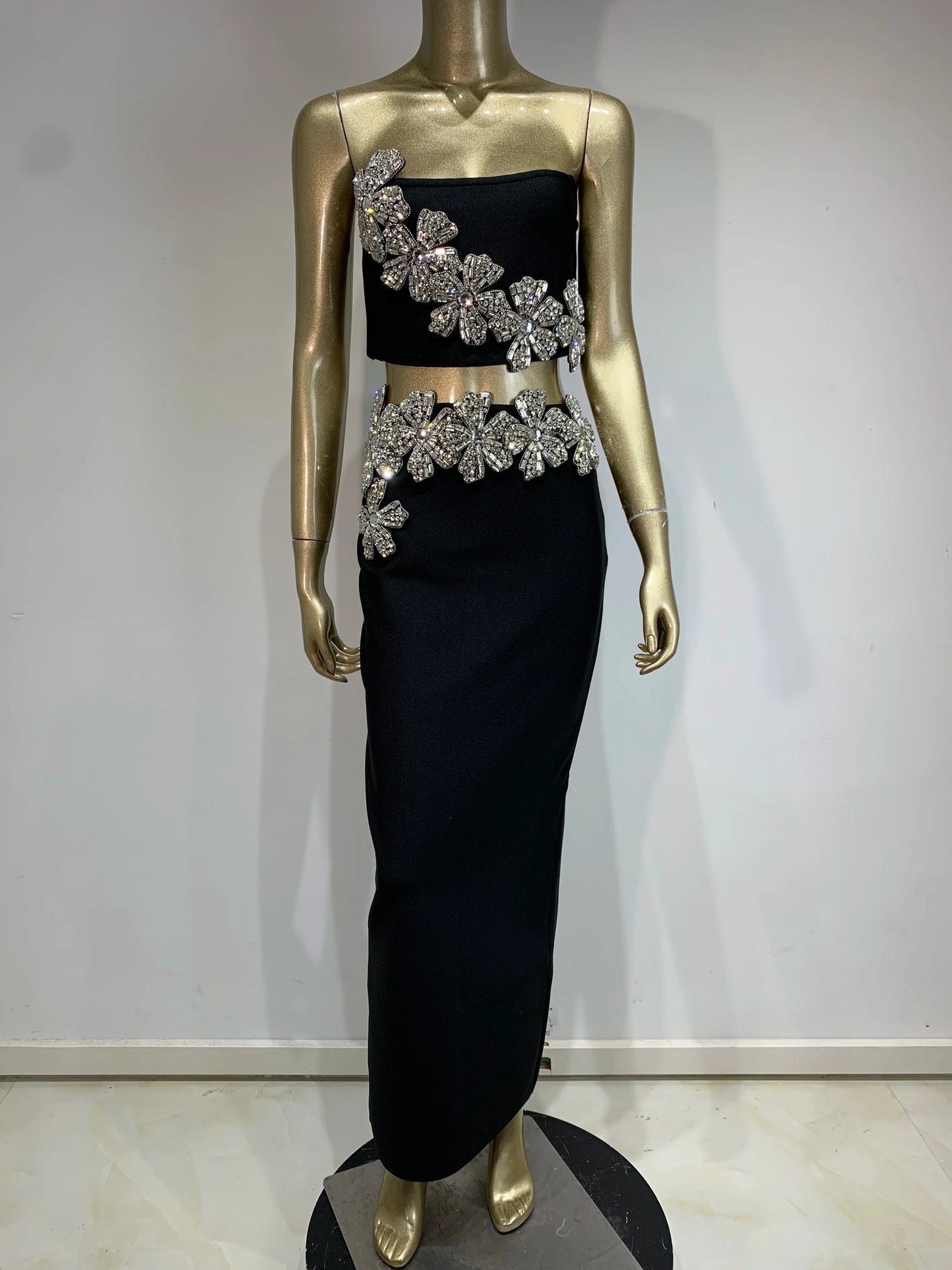 Conjunto longo flor de diamante - Lizza