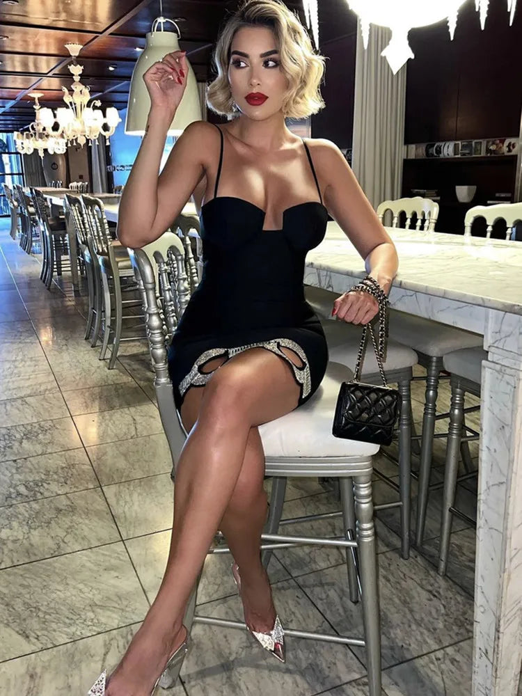 Vestido bandagem justo - Dubai