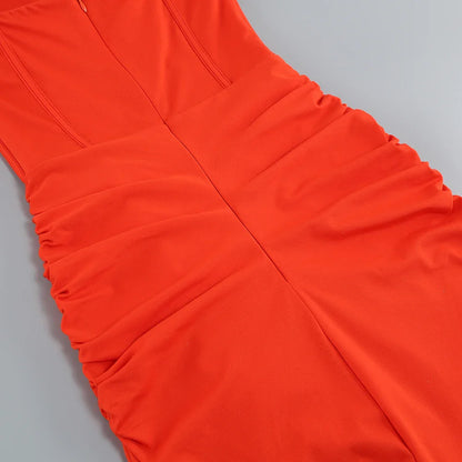 Vestido sem alças franzido - Galie