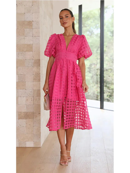 Vestido manga lanterna - Betty