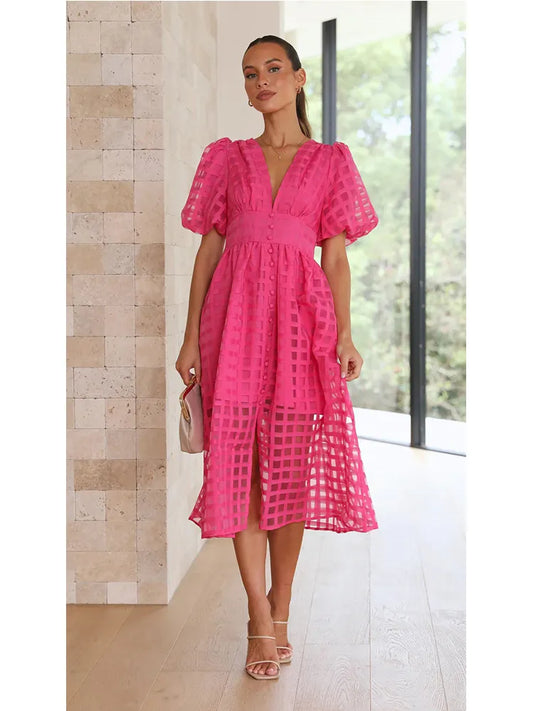 Vestido manga lanterna - Betty