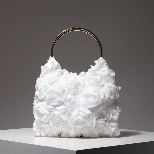 Bolsa luxuosa flor de rosa - Alana