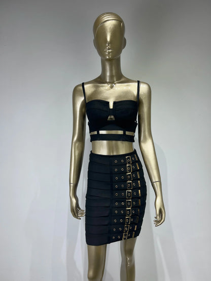 Conjunto recorte cintos de metal - Lidie