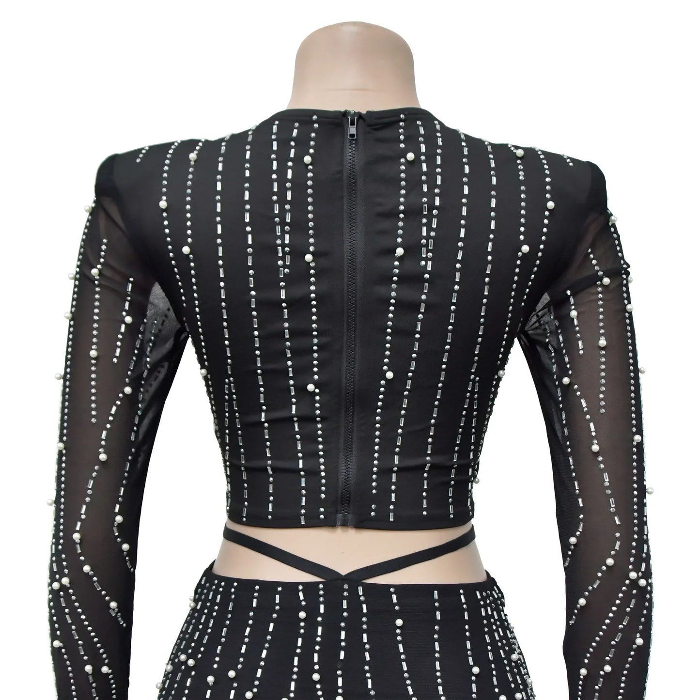 Conjunto transparência com strass - uria