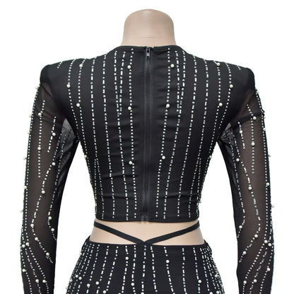 Conjunto transparência com strass - uria